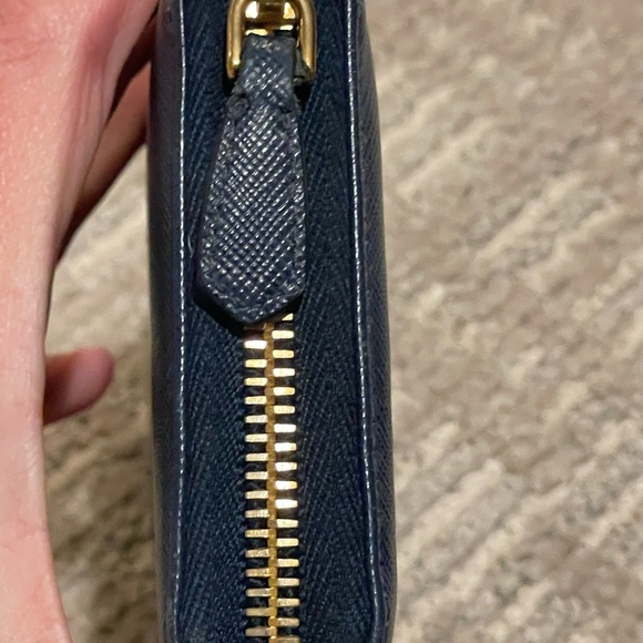 Prada Navy Saffiano Leather Wallet - Picture 6 of 8